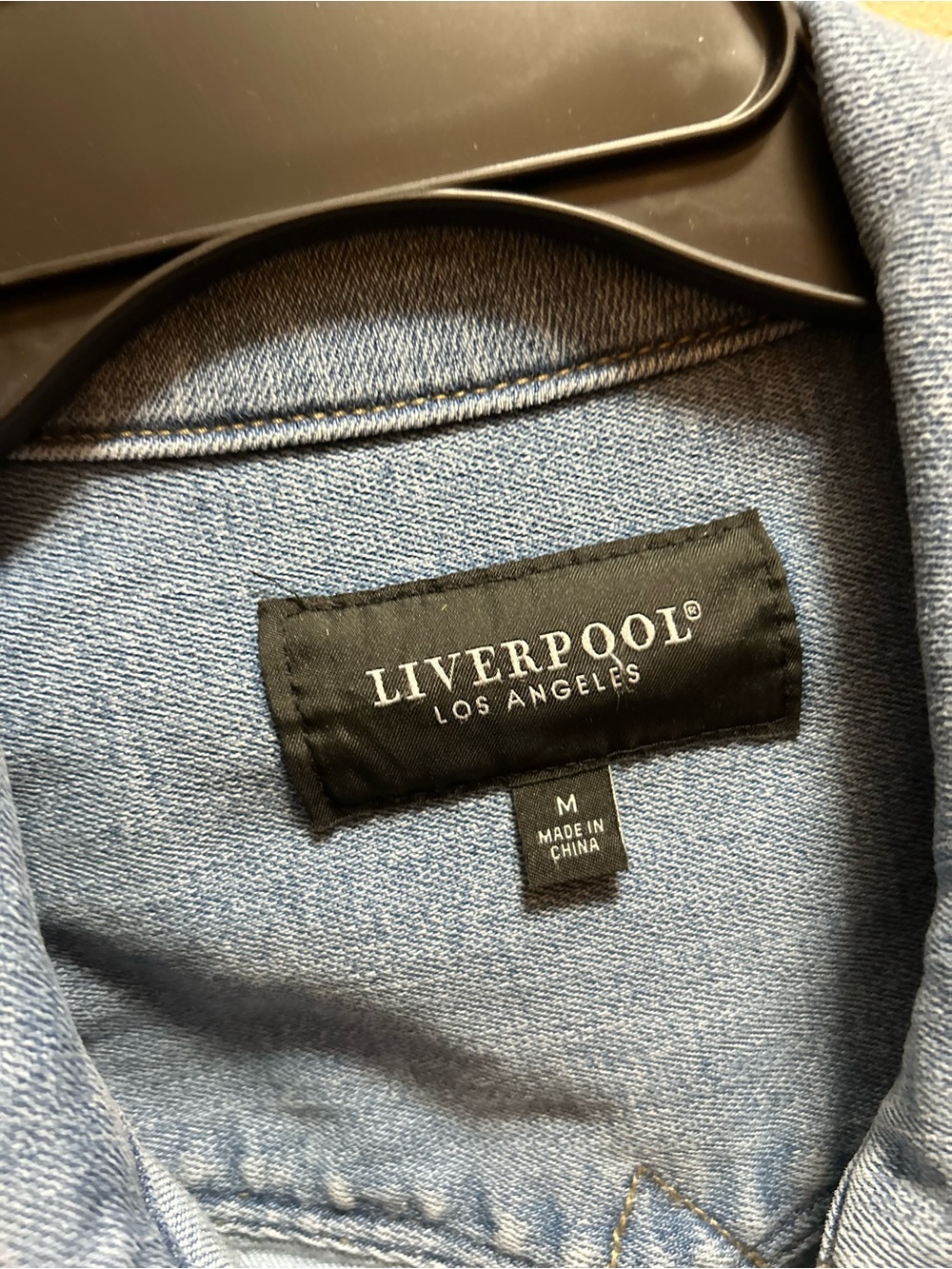 Liverpool Los Angeles Trucker Jacket Light Blue Denim with Fray Hem - Picture 7 of 12